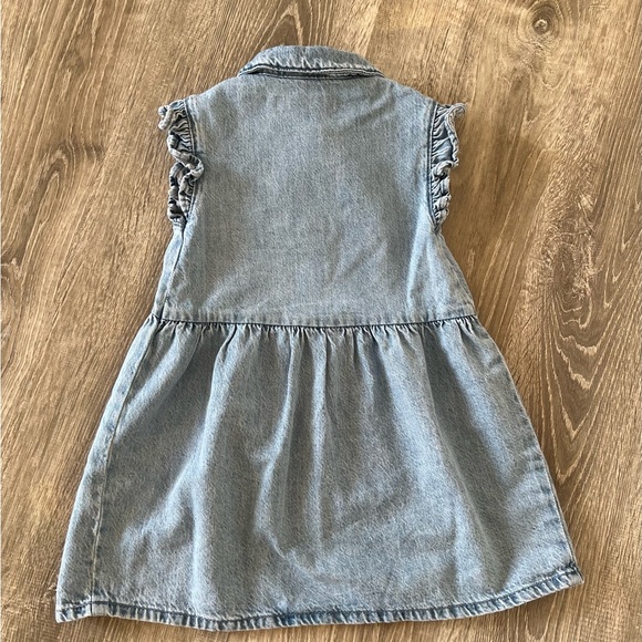 ZARA DENIM DRESS WITH SCRUNCHIE - Picture 3 of 4